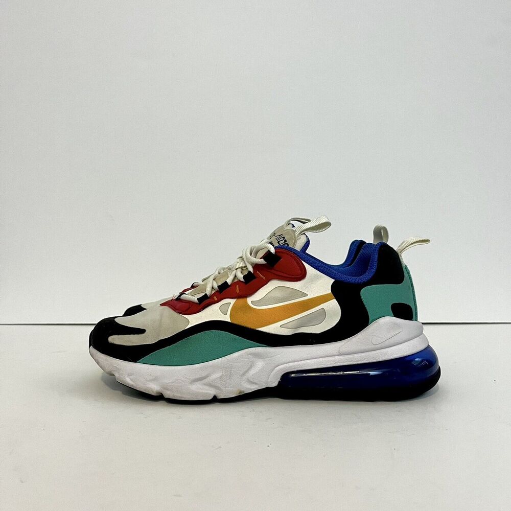Nike Air Max 270 React GS 2019 Bauhaus White Green Blue BQ0103 001 Rare Sz 5Y